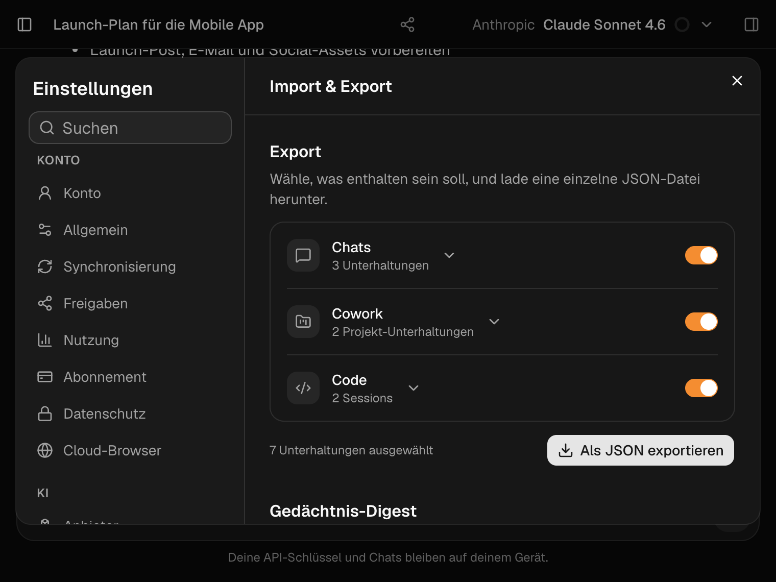 Datenschutz & Daten